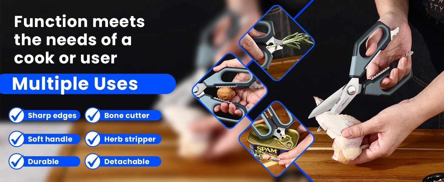 Aihomo detachable kitchen shears multiple uses
