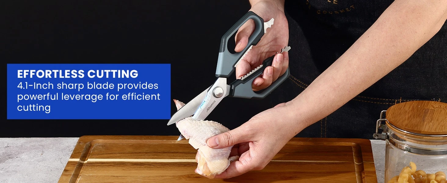 Kitchen shears herb stripper feature