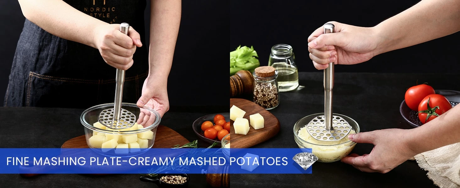 Aihomo stainless steel potato masher