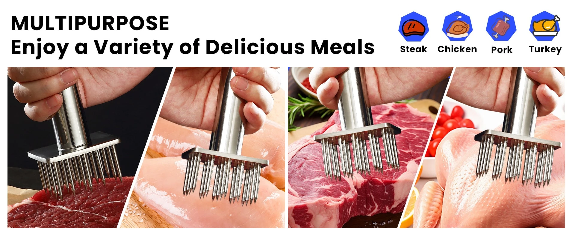 Meat tenderiser for steak chicken pork and turkey