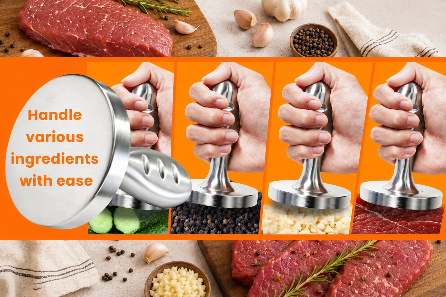 Flat faced meat pounder product details
